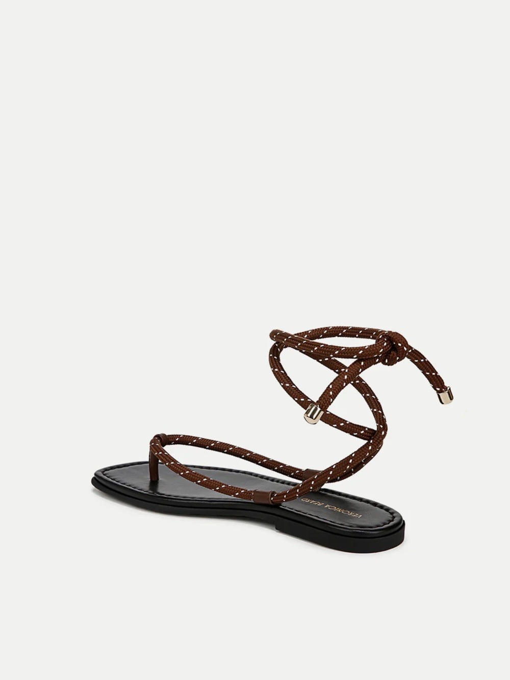 Veronica Beard Carmina Wrap Sandal / Core: Cedar/Coconut / Size 37 - Picture 5 of 6